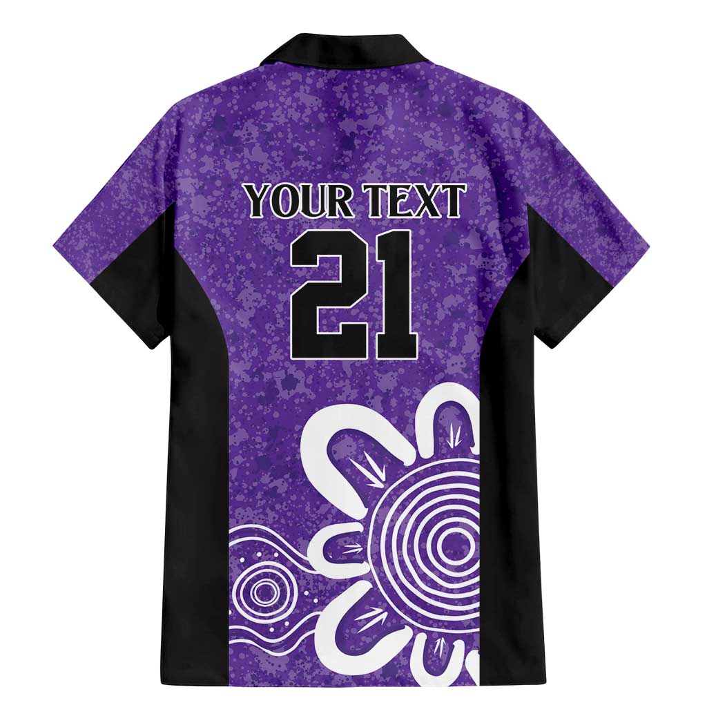 Hobart Hurricanes Custom Family Matching Mermaid Dress and Hawaiian Shirt Minimalism Aboriginal