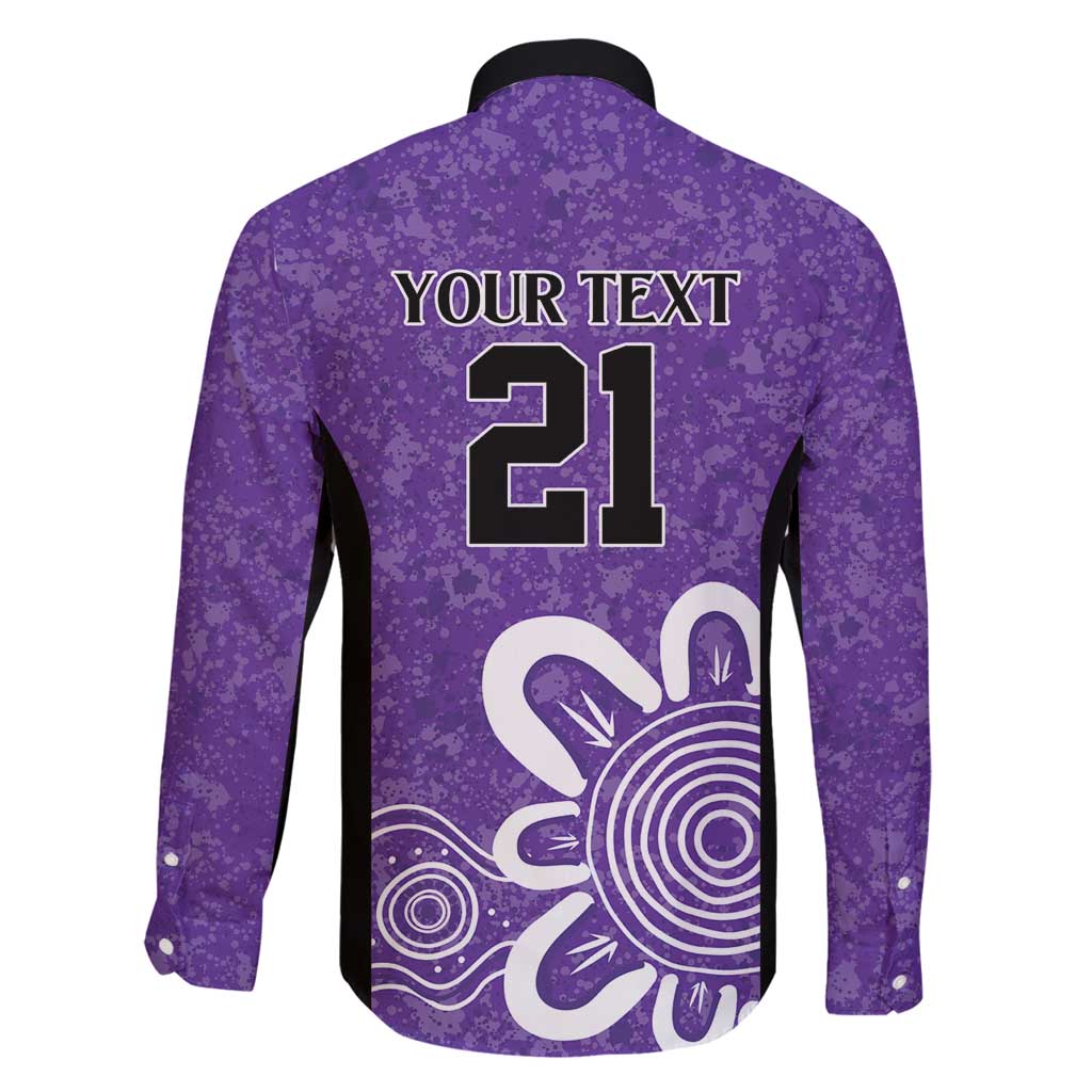 Hobart Hurricanes Custom Family Matching Off Shoulder Maxi Dress and Hawaiian Shirt Minimalism Aboriginal