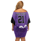 Hobart Hurricanes Custom Family Matching Off Shoulder Short Dress and Hawaiian Shirt Minimalism Aboriginal