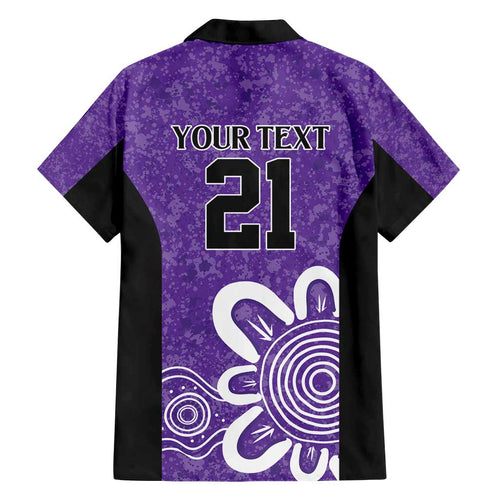 Hobart Hurricanes Custom Family Matching Puletasi and Hawaiian Shirt Minimalism Aboriginal