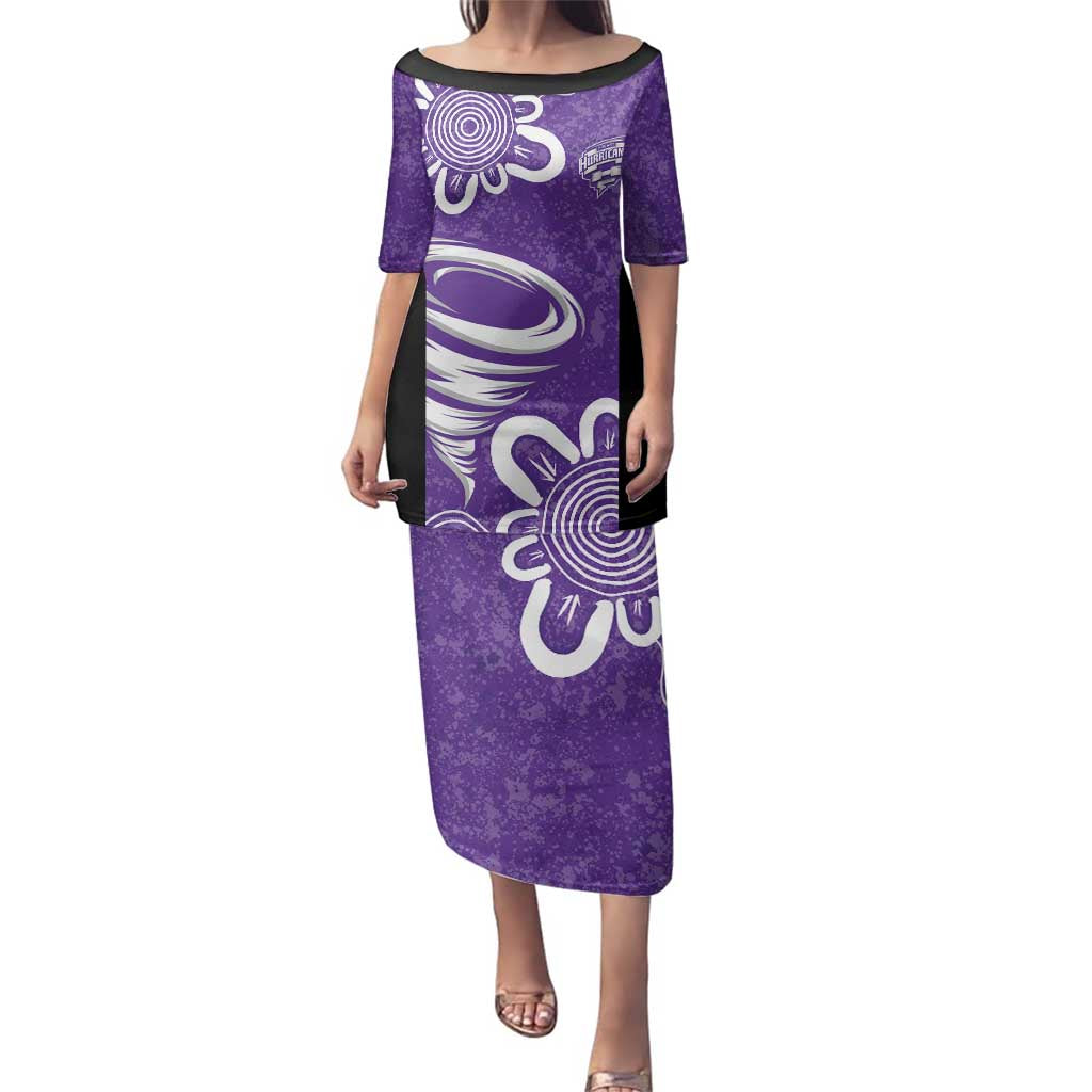 Hobart Hurricanes Custom Family Matching Puletasi and Hawaiian Shirt Minimalism Aboriginal