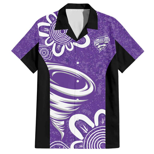 Hobart Hurricanes Custom Family Matching Short Sleeve Bodycon Dress and Hawaiian Shirt Minimalism Aboriginal