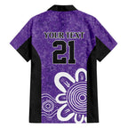Hobart Hurricanes Custom Family Matching Short Sleeve Bodycon Dress and Hawaiian Shirt Minimalism Aboriginal