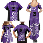 Hobart Hurricanes Custom Family Matching Summer Maxi Dress and Hawaiian Shirt Minimalism Aboriginal