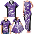 Hobart Hurricanes Custom Family Matching Tank Maxi Dress and Hawaiian Shirt Minimalism Aboriginal