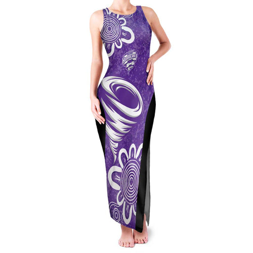 Hobart Hurricanes Custom Family Matching Tank Maxi Dress and Hawaiian Shirt Minimalism Aboriginal