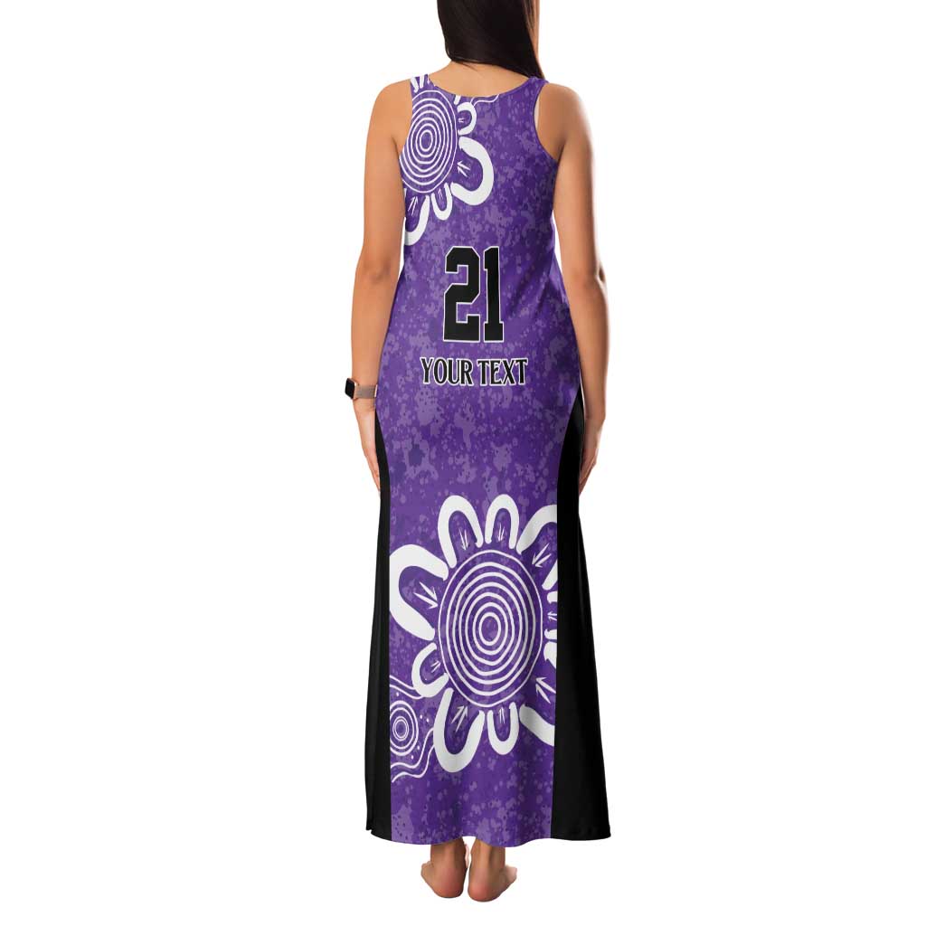 Hobart Hurricanes Custom Family Matching Tank Maxi Dress and Hawaiian Shirt Minimalism Aboriginal