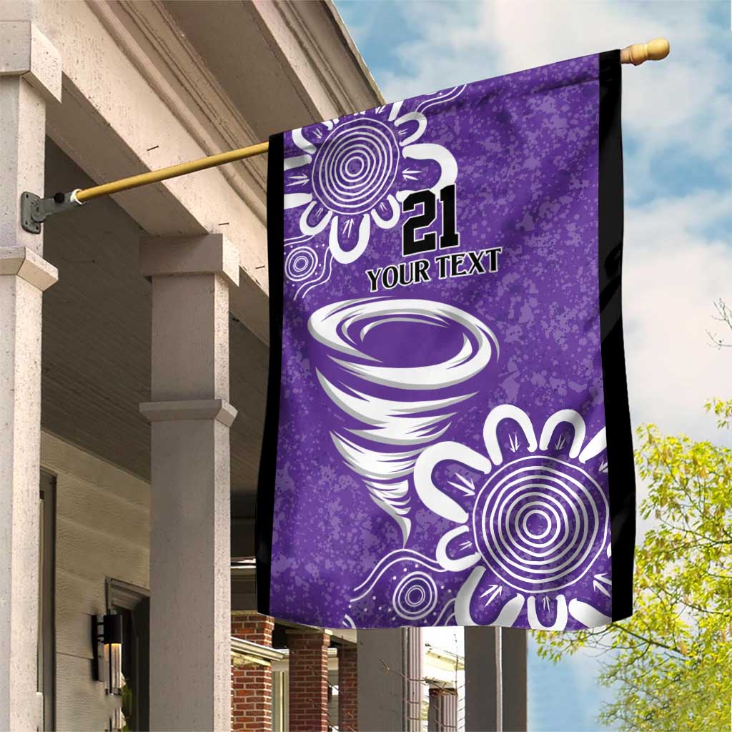 Hobart Hurricanes Custom Garden Flag Minimalism Aboriginal