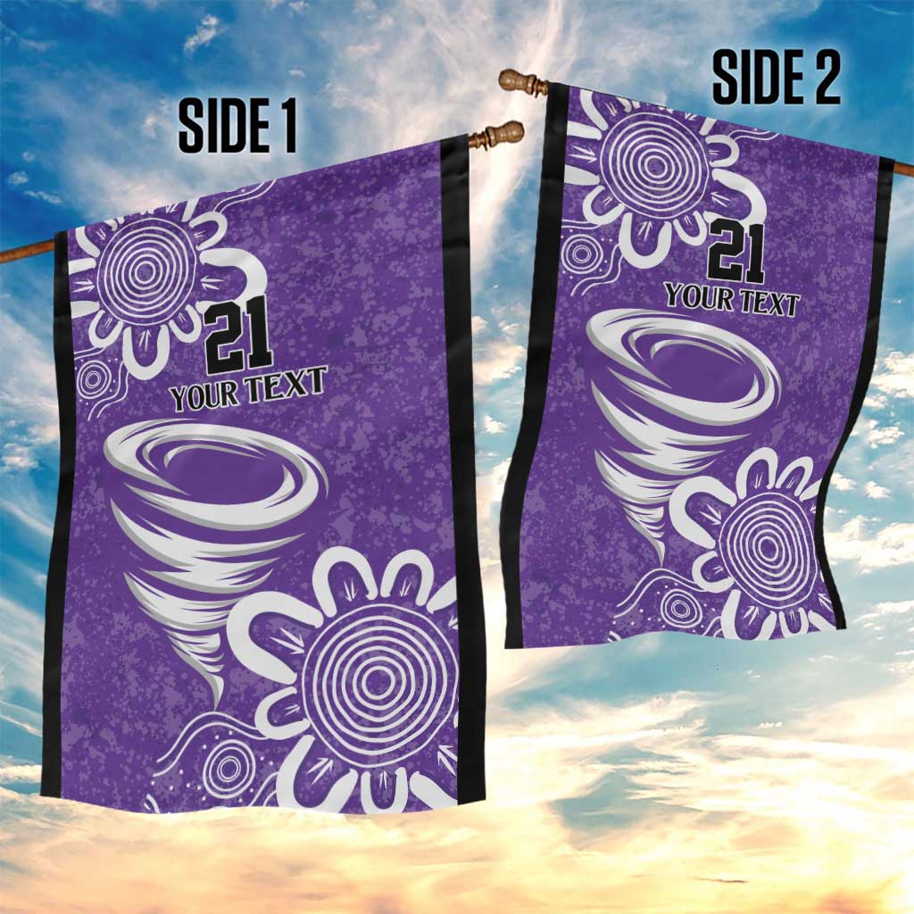 Hobart Hurricanes Custom Garden Flag Minimalism Aboriginal