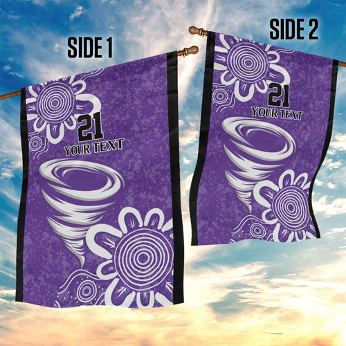 Hobart Hurricanes Custom Garden Flag Minimalism Aboriginal