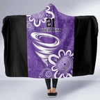 Hobart Hurricanes Custom Hooded Blanket Minimalism Aboriginal
