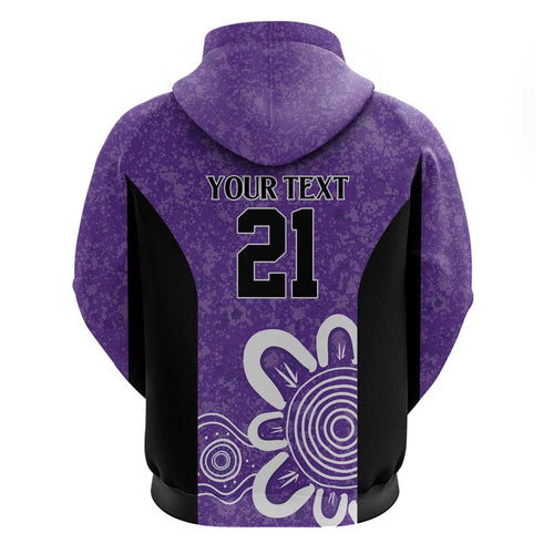 Hobart Hurricanes Custom Hoodie Minimalism Aboriginal
