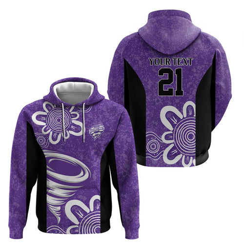 Hobart Hurricanes Custom Hoodie Minimalism Aboriginal
