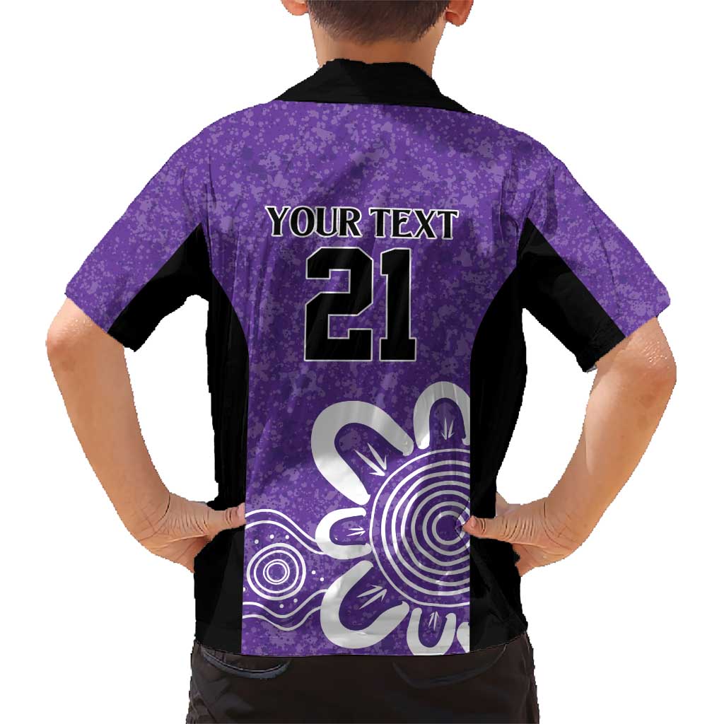 Hobart Hurricanes Custom Kid Hawaiian Shirt Minimalism Aboriginal