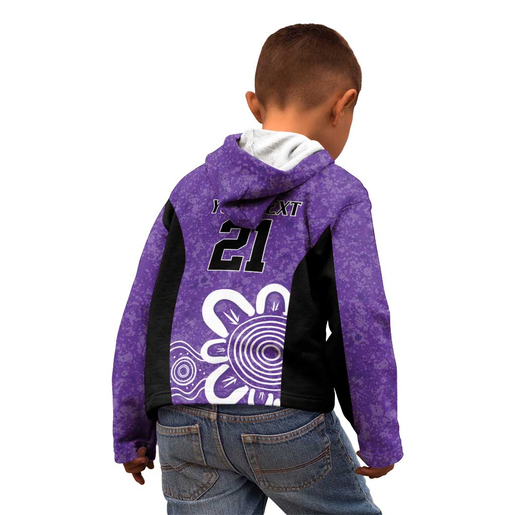 Hobart Hurricanes Custom Kid Hoodie Minimalism Aboriginal