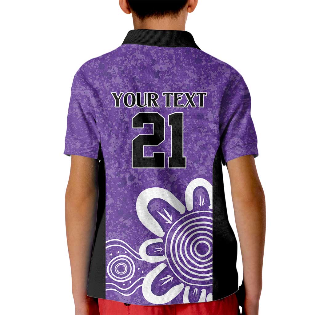 Hobart Hurricanes Custom Kid Polo Shirt Minimalism Aboriginal