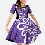 Hobart Hurricanes Custom Kid Short Sleeve Dress Minimalism Aboriginal