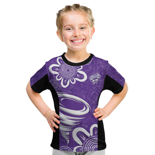Hobart Hurricanes Custom Kid T Shirt Minimalism Aboriginal