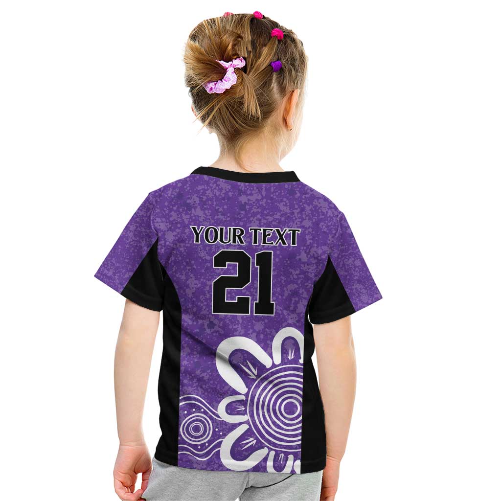 Hobart Hurricanes Custom Kid T Shirt Minimalism Aboriginal