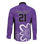 Hobart Hurricanes Custom Long Sleeve Button Shirt Minimalism Aboriginal