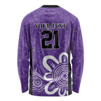Hobart Hurricanes Custom Long Sleeve Shirt Minimalism Aboriginal