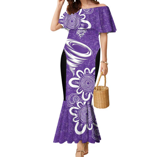 Hobart Hurricanes Custom Mermaid Dress Minimalism Aboriginal