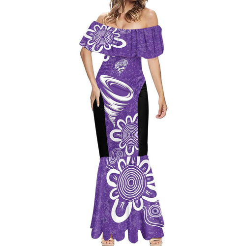 Hobart Hurricanes Custom Mermaid Dress Minimalism Aboriginal