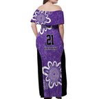 Hobart Hurricanes Custom Off Shoulder Maxi Dress Minimalism Aboriginal