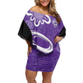 Hobart Hurricanes Custom Off Shoulder Short Dress Minimalism Aboriginal