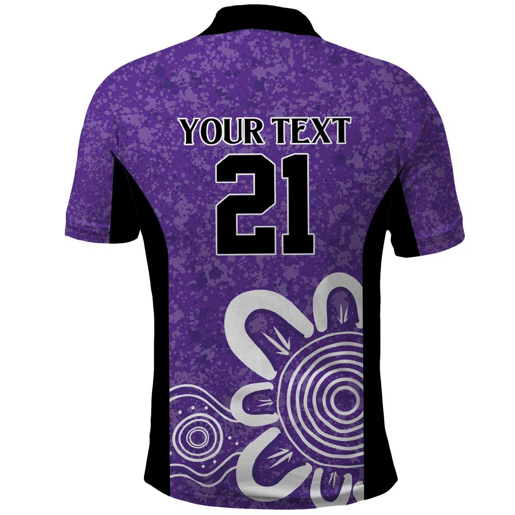 Hobart Hurricanes Custom Polo Shirt Minimalism Aboriginal