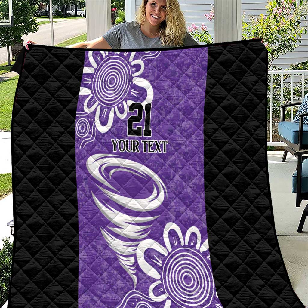 Hobart Hurricanes Custom Quilt Minimalism Aboriginal