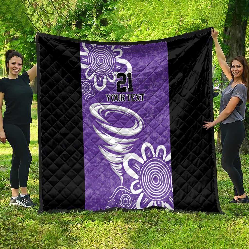 Hobart Hurricanes Custom Quilt Minimalism Aboriginal