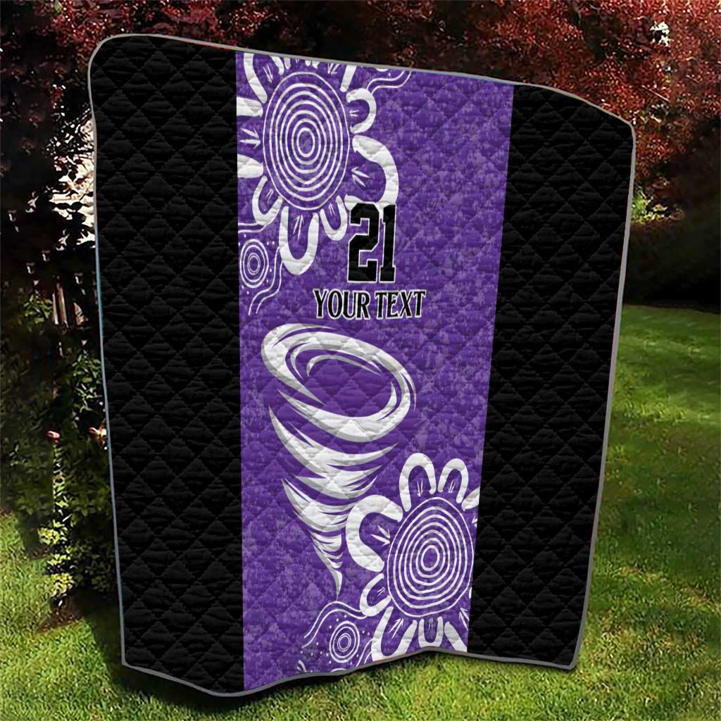 Hobart Hurricanes Custom Quilt Minimalism Aboriginal