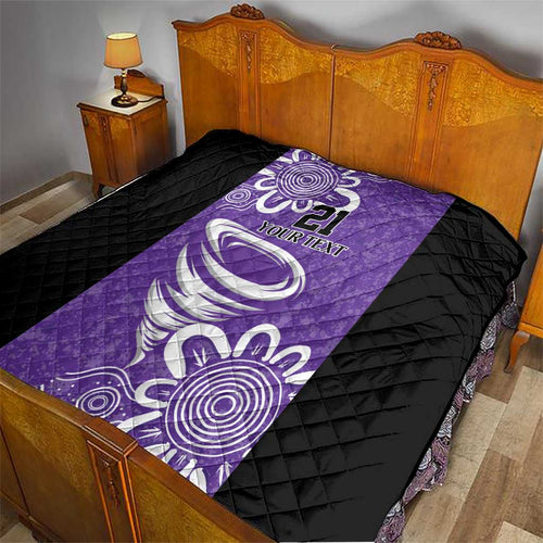 Hobart Hurricanes Custom Quilt Minimalism Aboriginal