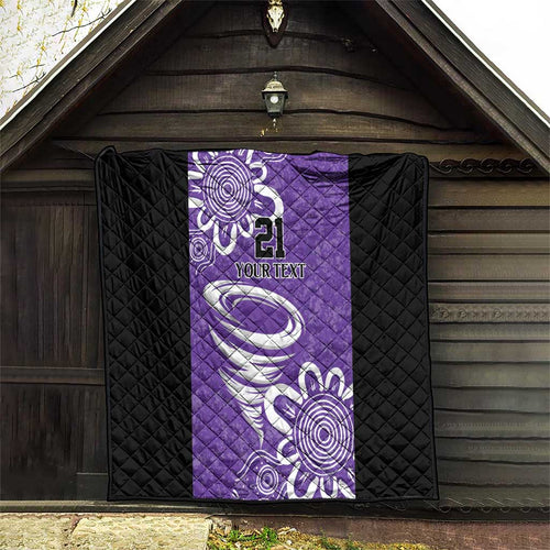 Hobart Hurricanes Custom Quilt Minimalism Aboriginal