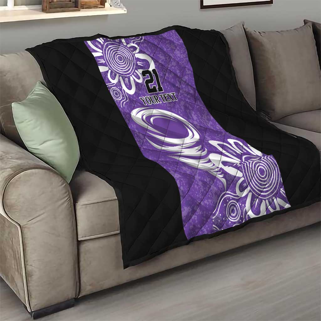 Hobart Hurricanes Custom Quilt Minimalism Aboriginal
