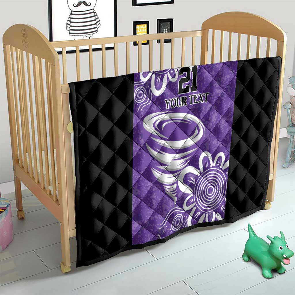 Hobart Hurricanes Custom Quilt Minimalism Aboriginal