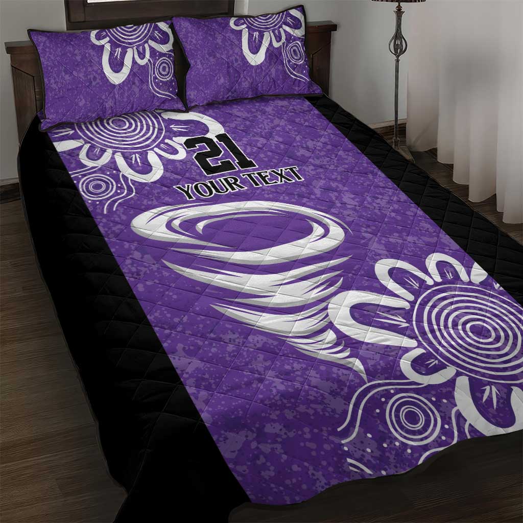 Hobart Hurricanes Custom Quilt Bed Set Minimalism Aboriginal