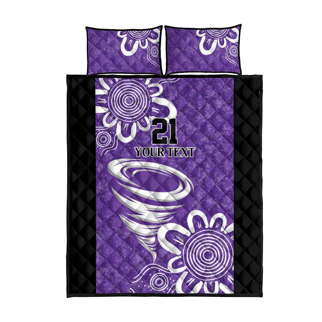 Hobart Hurricanes Custom Quilt Bed Set Minimalism Aboriginal