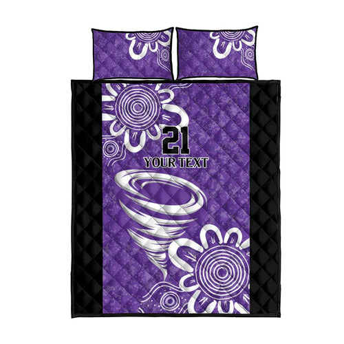 Hobart Hurricanes Custom Quilt Bed Set Minimalism Aboriginal