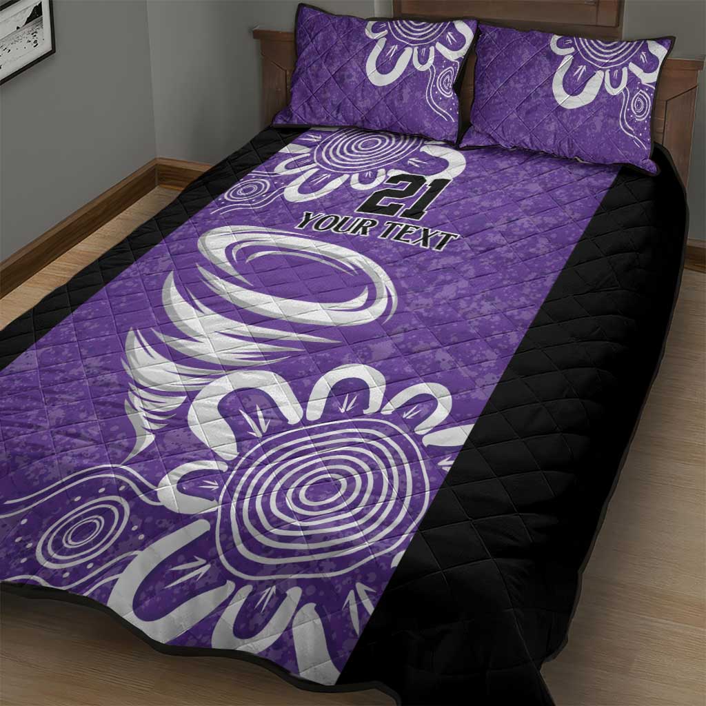 Hobart Hurricanes Custom Quilt Bed Set Minimalism Aboriginal