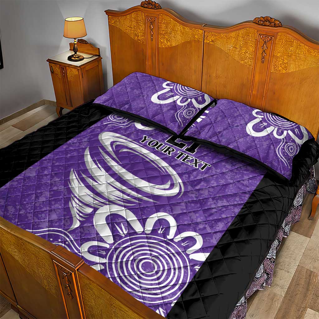 Hobart Hurricanes Custom Quilt Bed Set Minimalism Aboriginal