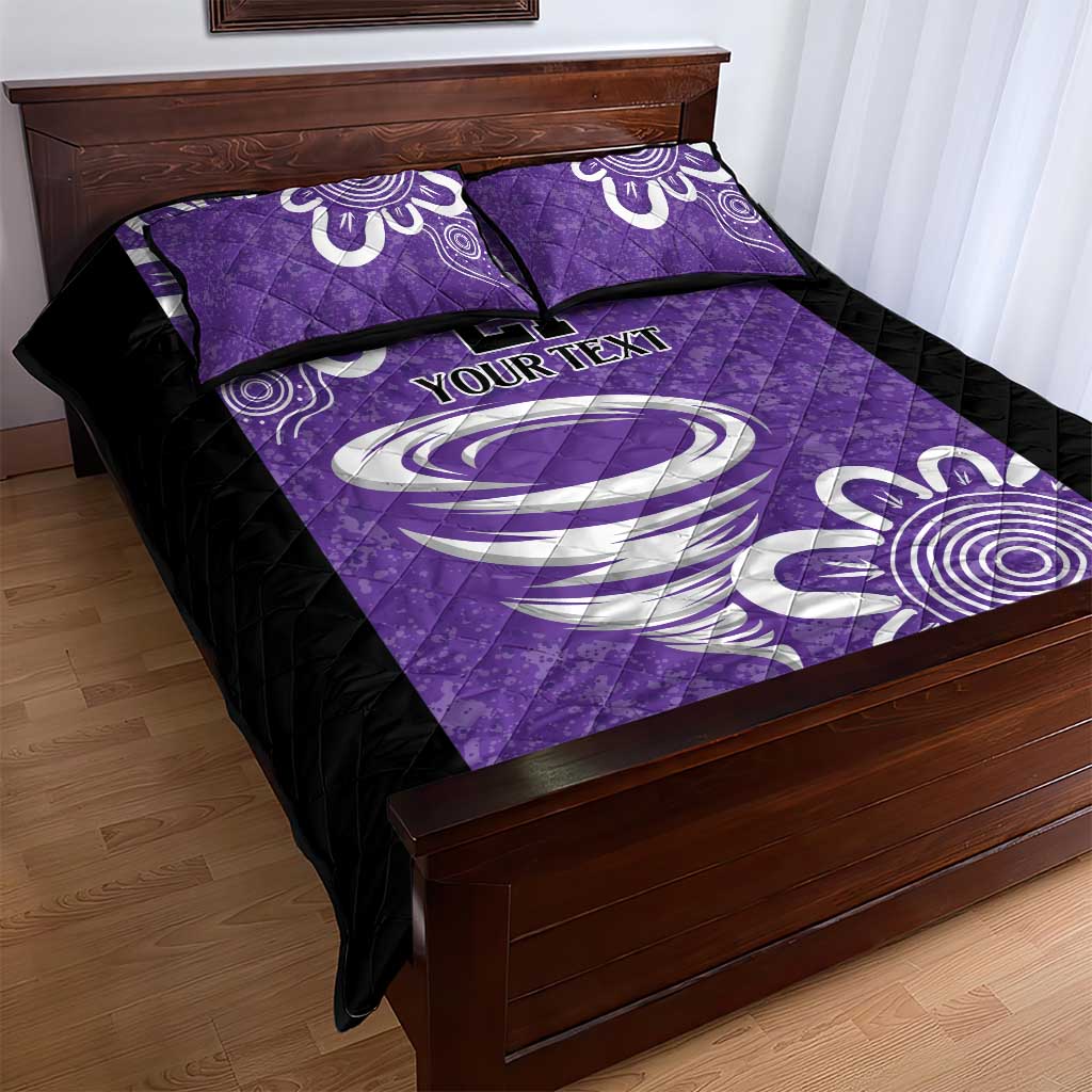 Hobart Hurricanes Custom Quilt Bed Set Minimalism Aboriginal