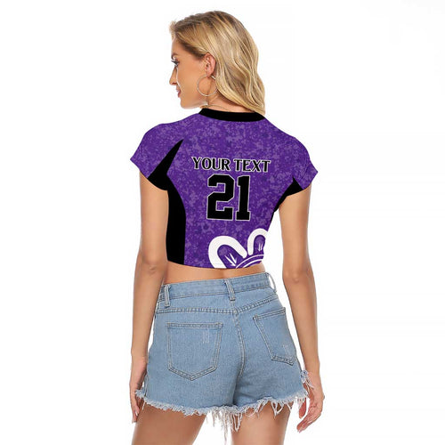 Hobart Hurricanes Custom Raglan Cropped T Shirt Minimalism Aboriginal