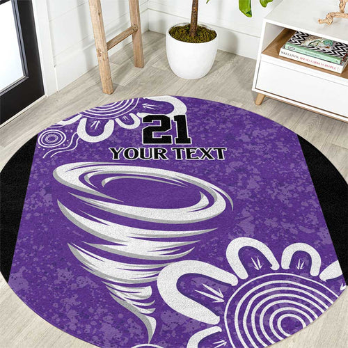 Hobart Hurricanes Custom Round Carpet Minimalism Aboriginal