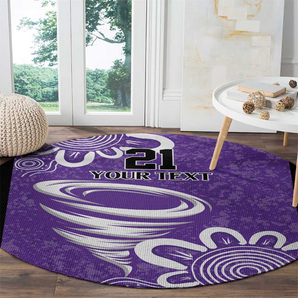 Hobart Hurricanes Custom Round Carpet Minimalism Aboriginal
