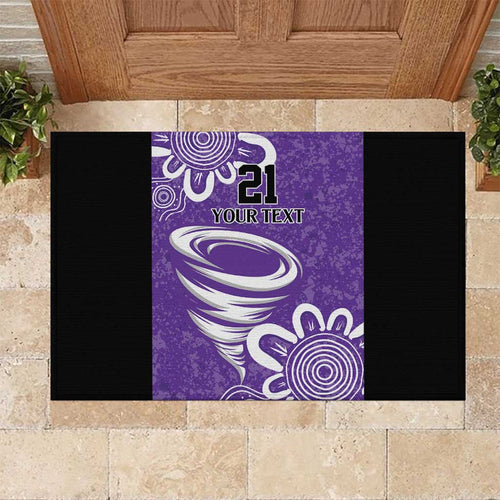 Hobart Hurricanes Custom Rubber Doormat Minimalism Aboriginal