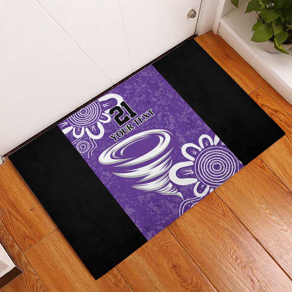 Hobart Hurricanes Custom Rubber Doormat Minimalism Aboriginal