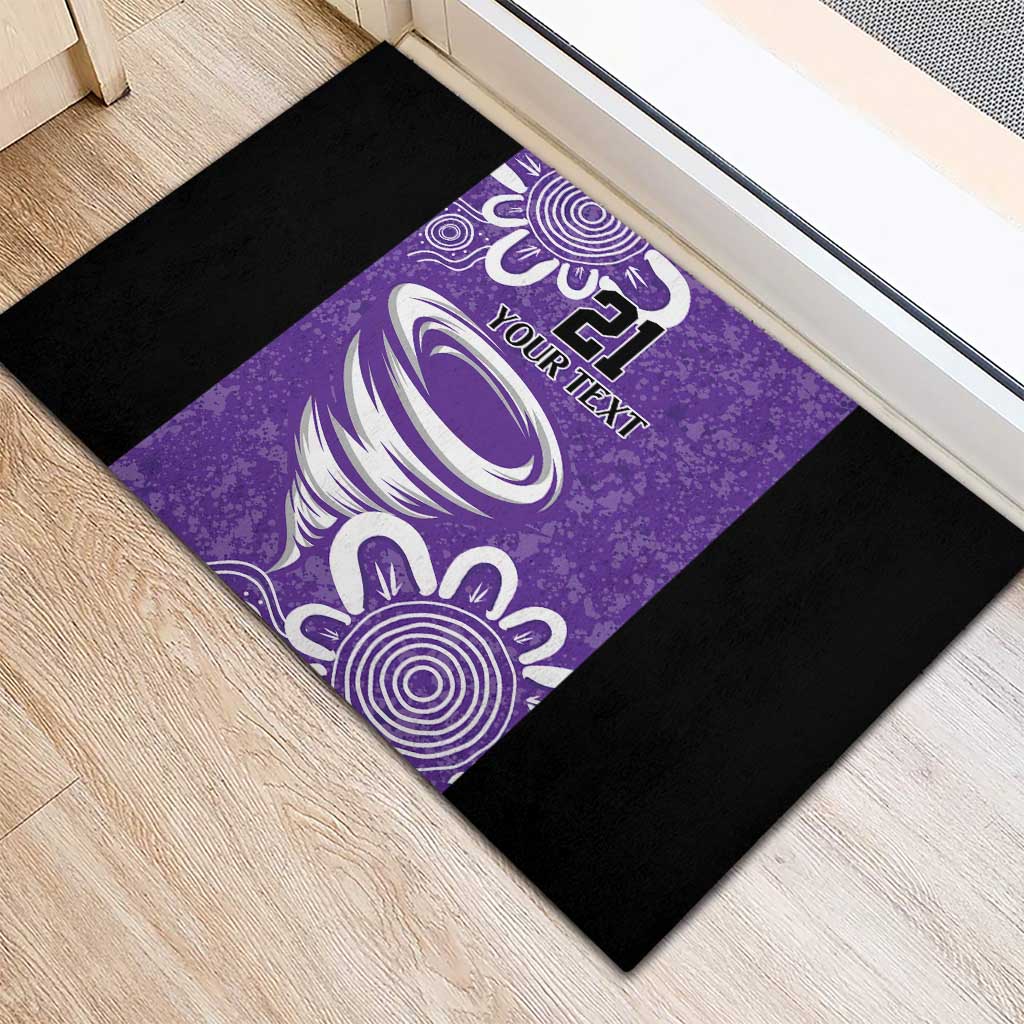 Hobart Hurricanes Custom Rubber Doormat Minimalism Aboriginal