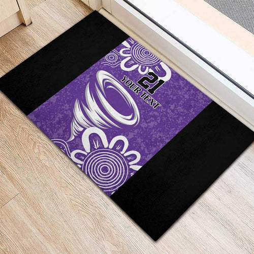 Hobart Hurricanes Custom Rubber Doormat Minimalism Aboriginal